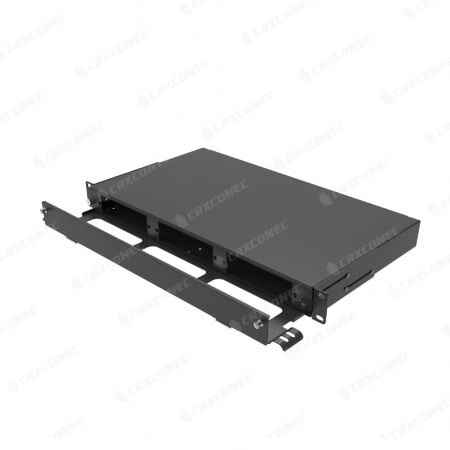 MF-serie LGX 3-slot rackmontage glasvezelladebehuizing met ondersteuningsbalk aan de voorkant voor datacenter